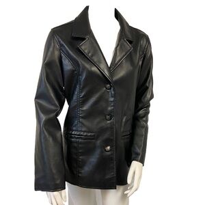 Armani Emporio Collezione Womens Leather Jacket Size Medium